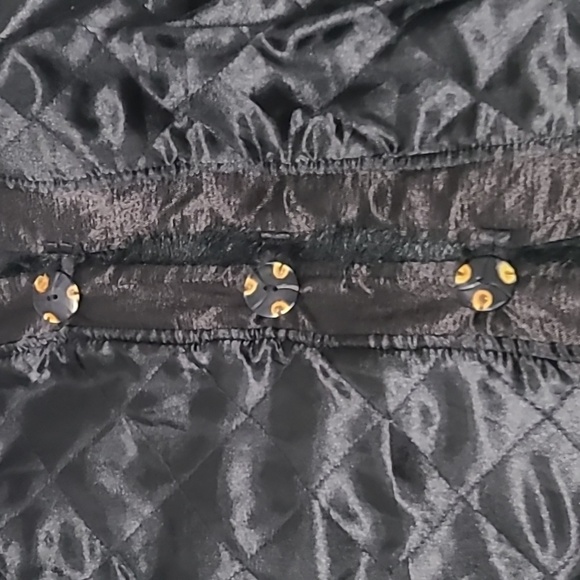 Flashback Vintage Embroidered Faux Fur Black Coat Jacket Size L - Picture 10 of 15